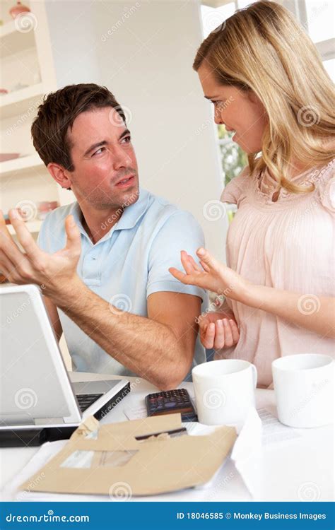 Couple discussing their finances