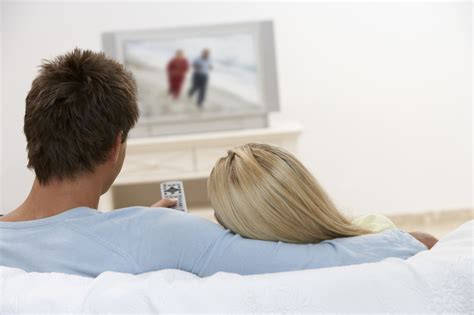 Couple enjoying TV time