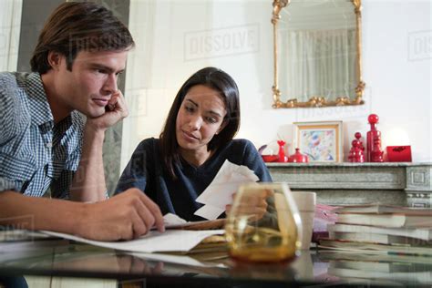 Couple reviewing their progress