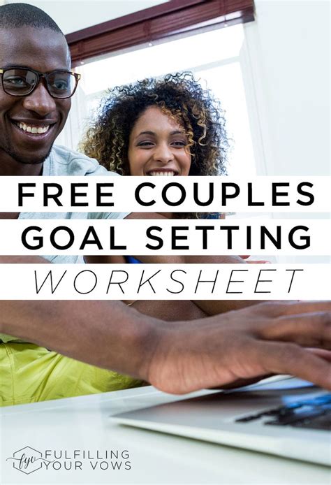 Couple setting goals together