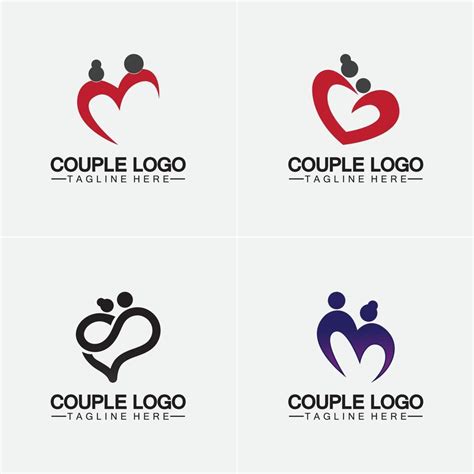 Couple silhouette logo design