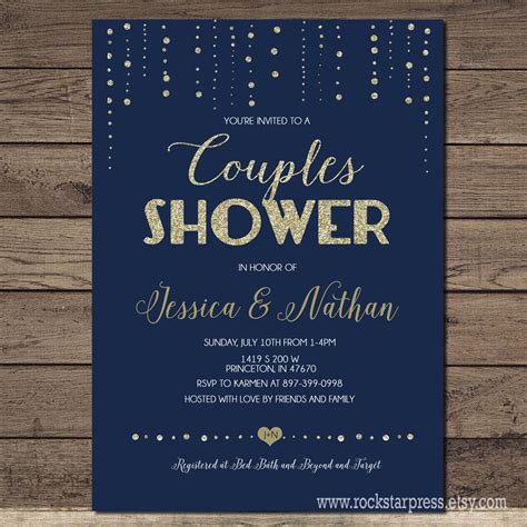 Couples Bridal Shower Invitations Digital Example 4