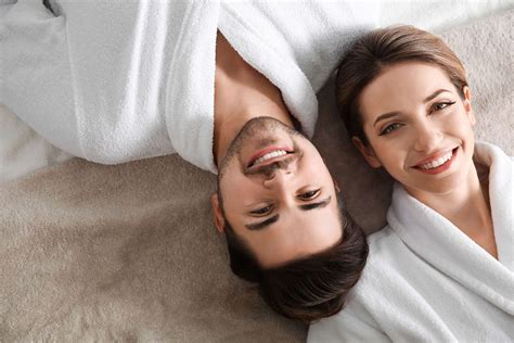 Couples massage setup