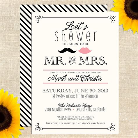 Couples Shower Invitation Template 2