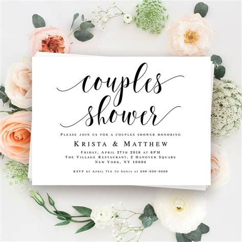 Couples Shower Invitation Template 6