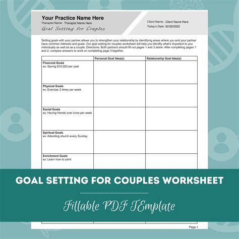 Couples Therapy Worksheets Financial Planning