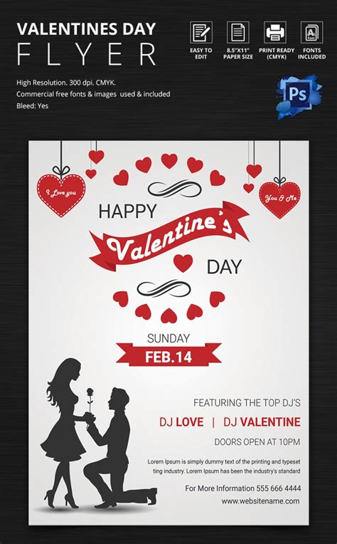 Couples Valentine Flyer Template 3