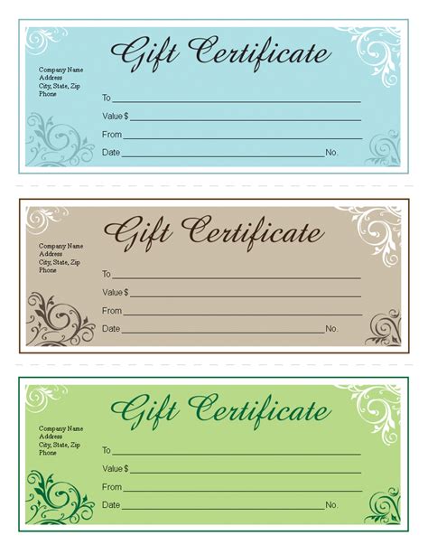 Coupon Gift Certificate Template