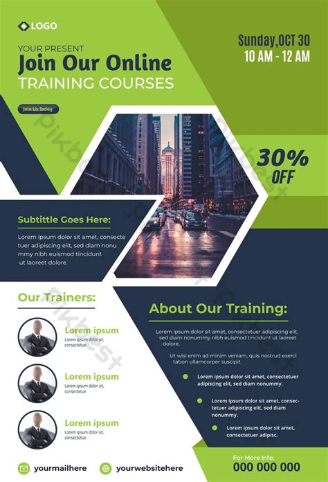 Course Flyer Template Logos