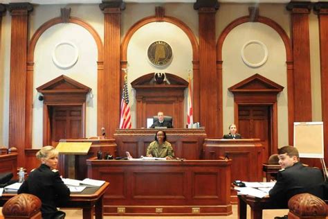 A court-martial panel delivering a verdict