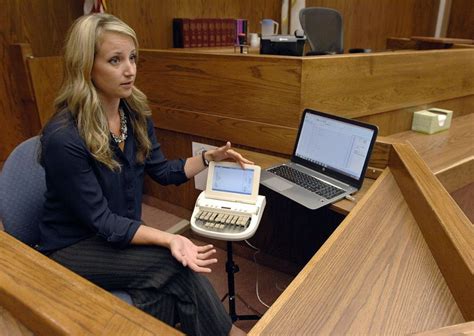 Court Reporter Recording Proceedings