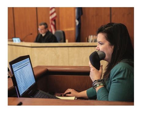 Court Reporter Recording Proceedings