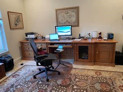 A court reporter's workspace