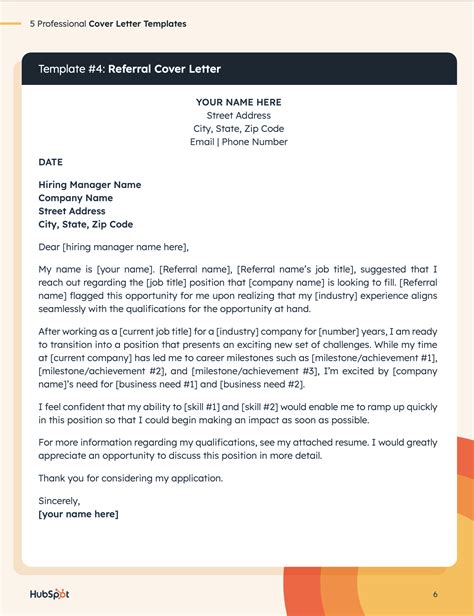 Traditional Cover Letter Template