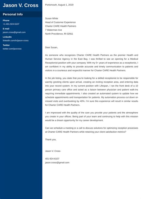 Creative Cover Letter Template