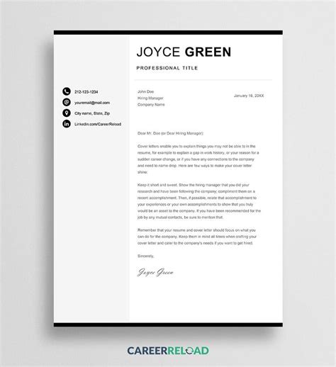 Cover Letter Template Mac Pages