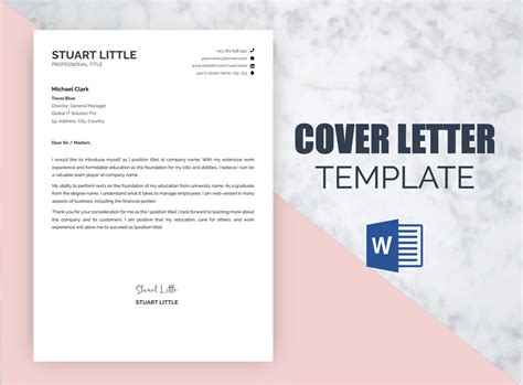 Cover letter template for Microsoft Word