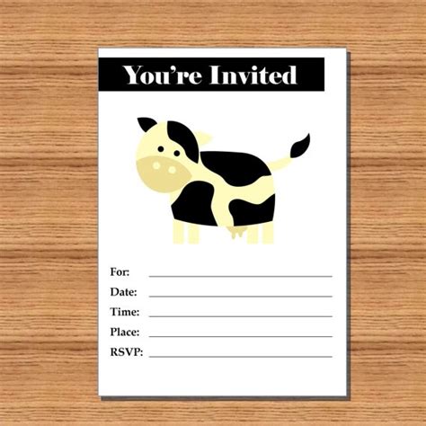 Cow Print Invitation Tips