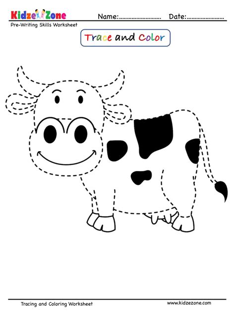 Cow Print Worksheet