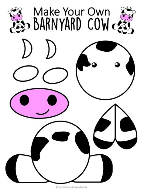 Cow Printable Templates For Learning