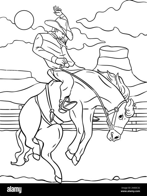 Cowboy and Horse Coloring Pages