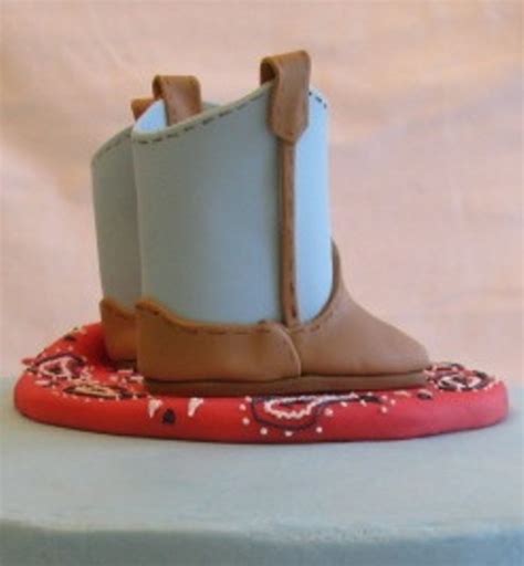 Cowboy boot fondant template with simple yet elegant design