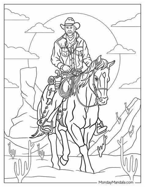 Cowboy Coloring Pages Gallery