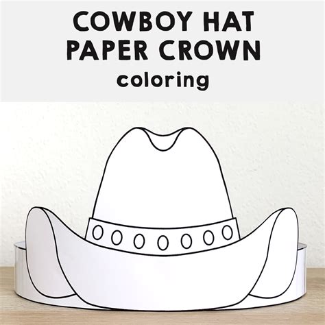 Cowboy Hat Template Design 1