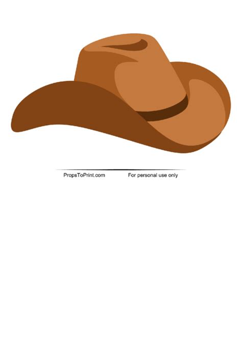 Cowboy Hat Template for Party Decorations