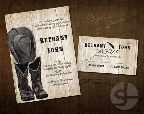 Cowboy Hat Wedding Invitation