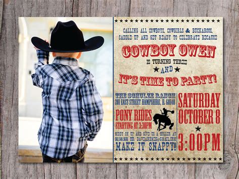 Cowboy Invitation Template 6