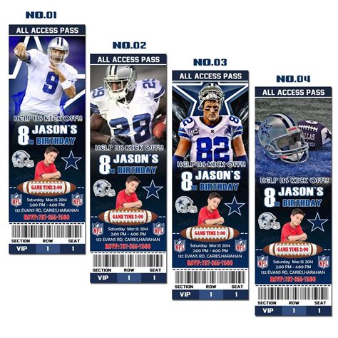 Dallas Cowboys Ticket Template 2