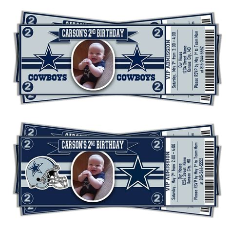 Dallas Cowboys Ticket Template 3