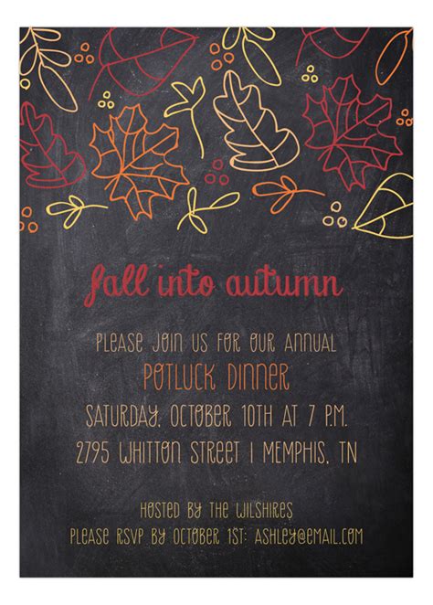 Cozy Fall Party Invitation Template