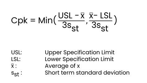 Cpk Calculation Formula