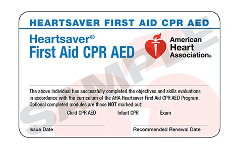 Printable CPR card information