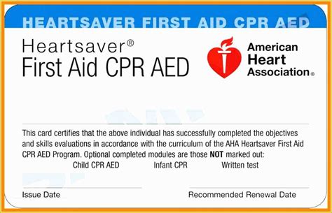 Printable CPR card template