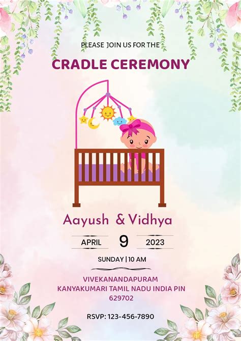 Cradle Ceremony Invitation Ideas