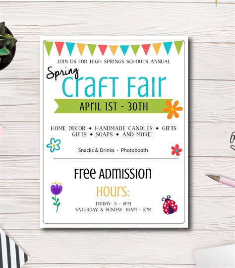 craft fair flyer template designs