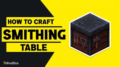 Crafting a Smithing Table