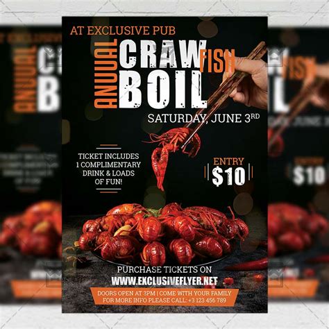 Crawfish Boil Flyer Designs