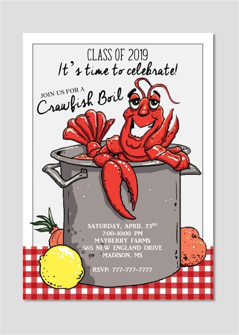 Crawfish Boil Invitation Template 3