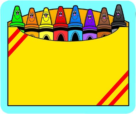 Crayola Crayon Box Template Free