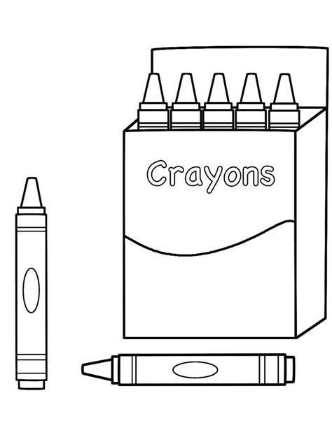 Blank Crayon Box Template For Kids