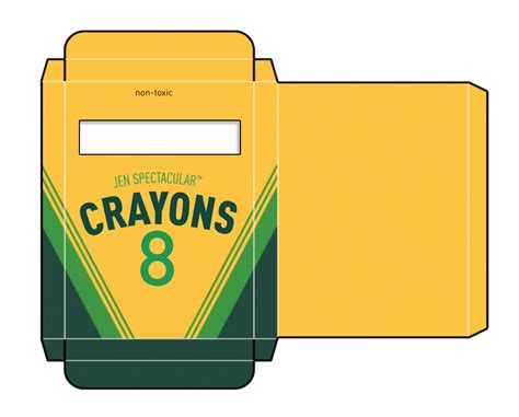 Crayon Box Template Design