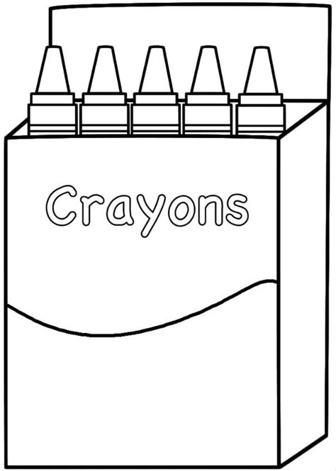 Crayon Box Template for Kids