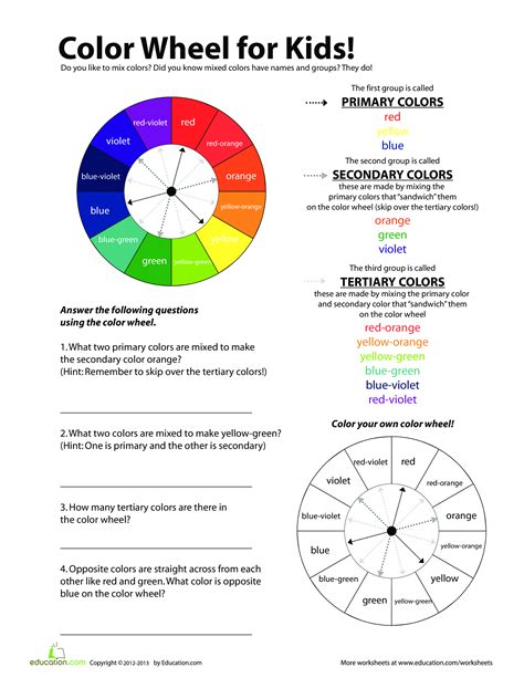 Crayon Color Wheel Template Image