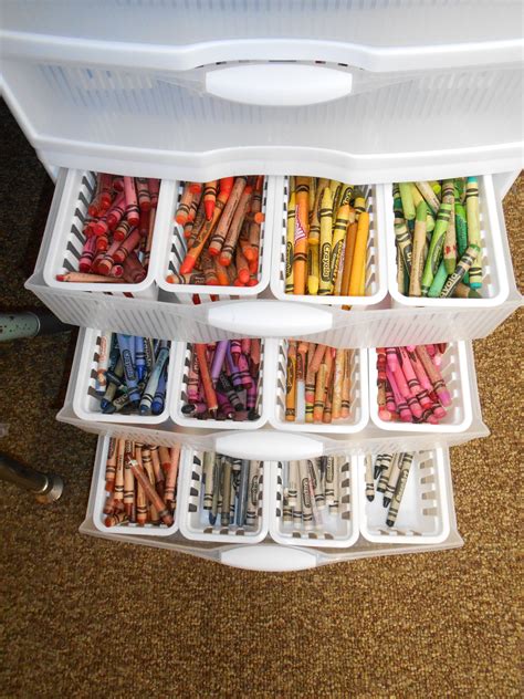 Image of a crayon drawer organization idea