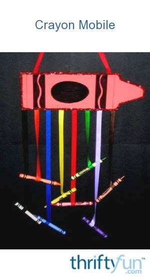 A crayon mobile art piece