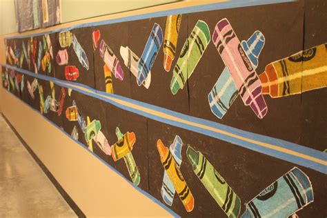 A crayon mural art piece